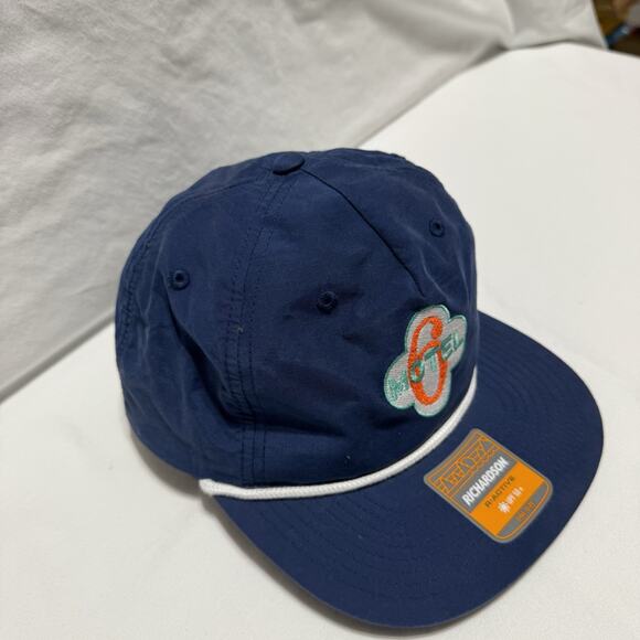 Vintage Motel 6 Richardson Outdoor Rope Hat Blue Snapback Rare Promo Style Cap - Picture 3 of 5